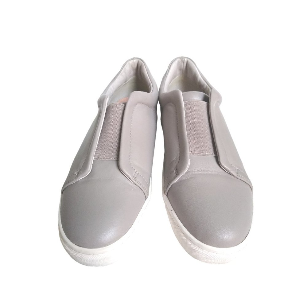 Slip On Platform Sneaker Loafer HALOGEN Gray Leather CARMEN Shoes Size 6.5
